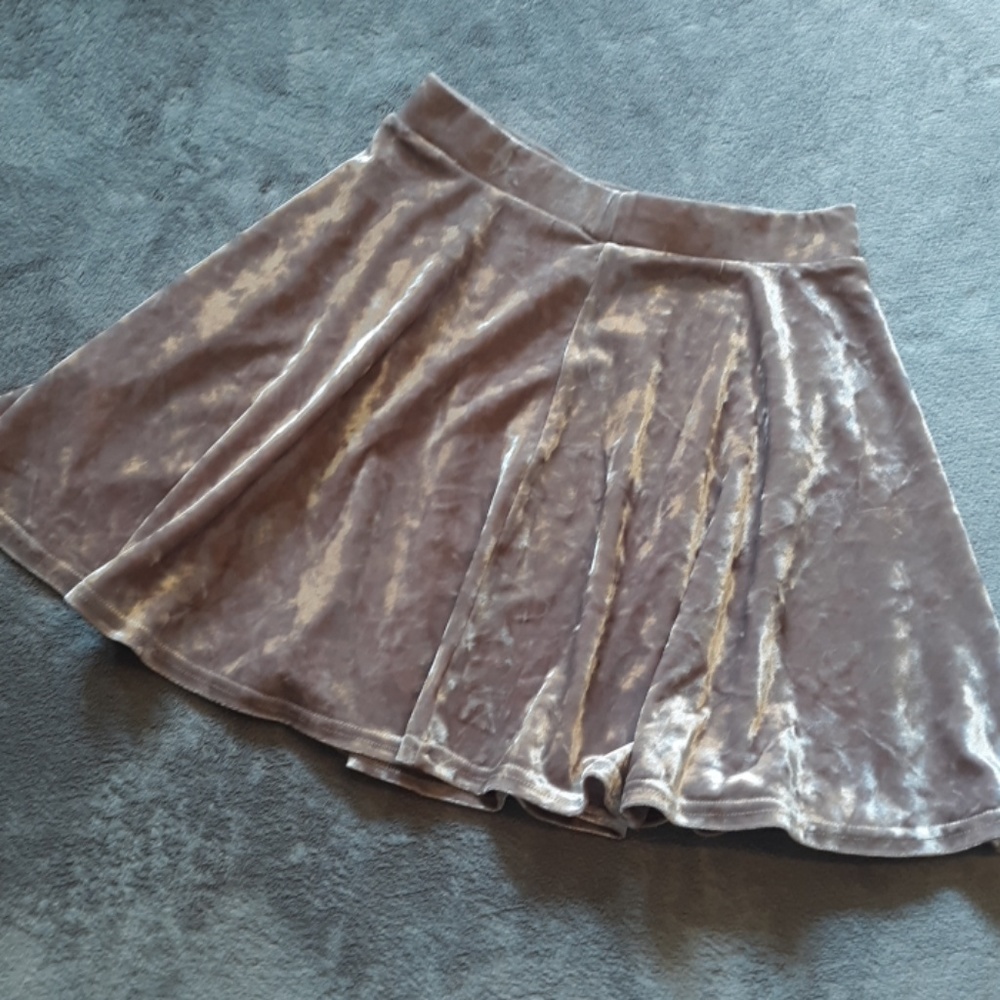 TOPSHOP women's size 2 blush velour a line mini - Picture 4 of 5